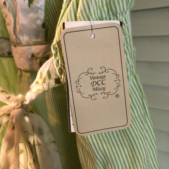 Vintage DCC Misty Large Green & White Blouse - Picture 5 of 8